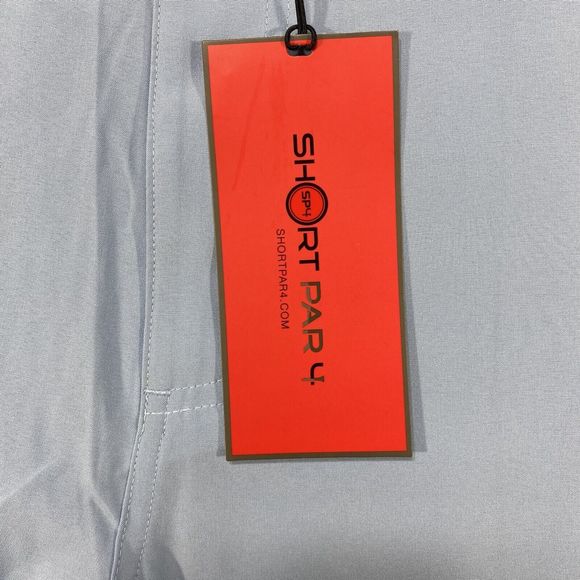 Short Par 4 Pants Mens 38x32 (41x32) Preppy Performance Golf Stretch Blue‎ Chino - Picture 3 of 15